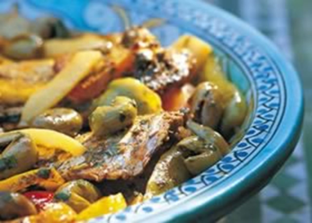 recipe image Gemarineerde zeewolf met koriander, komijn, aardappelen en paprika