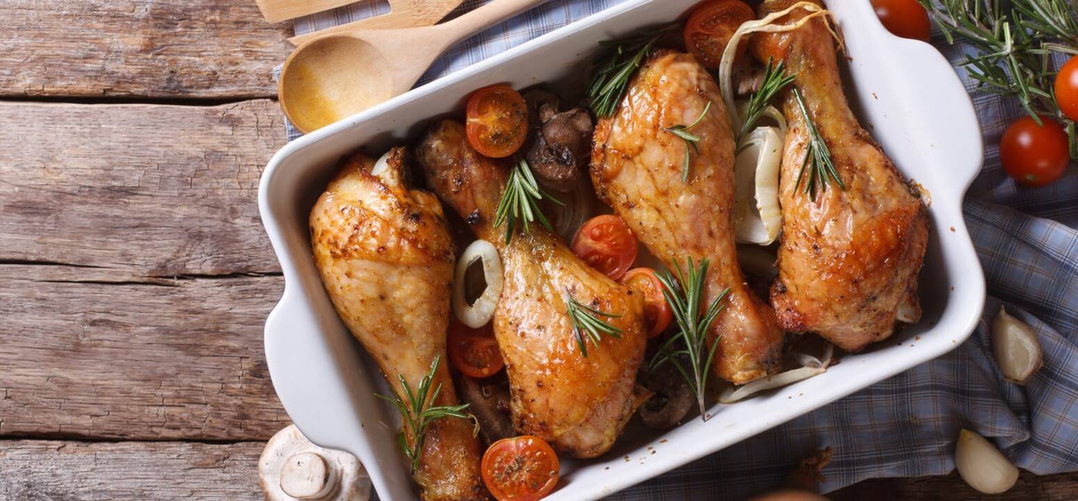 Plats avec du poulet