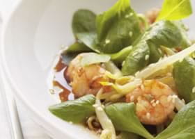 recipe image Salade de crevettes et de mâche