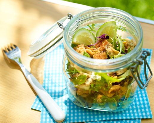 recipe image Salade de moules et croûtons à l’ail
