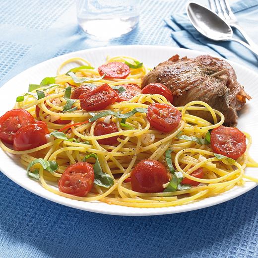 recipe image Spaghettis aux tomates cerises