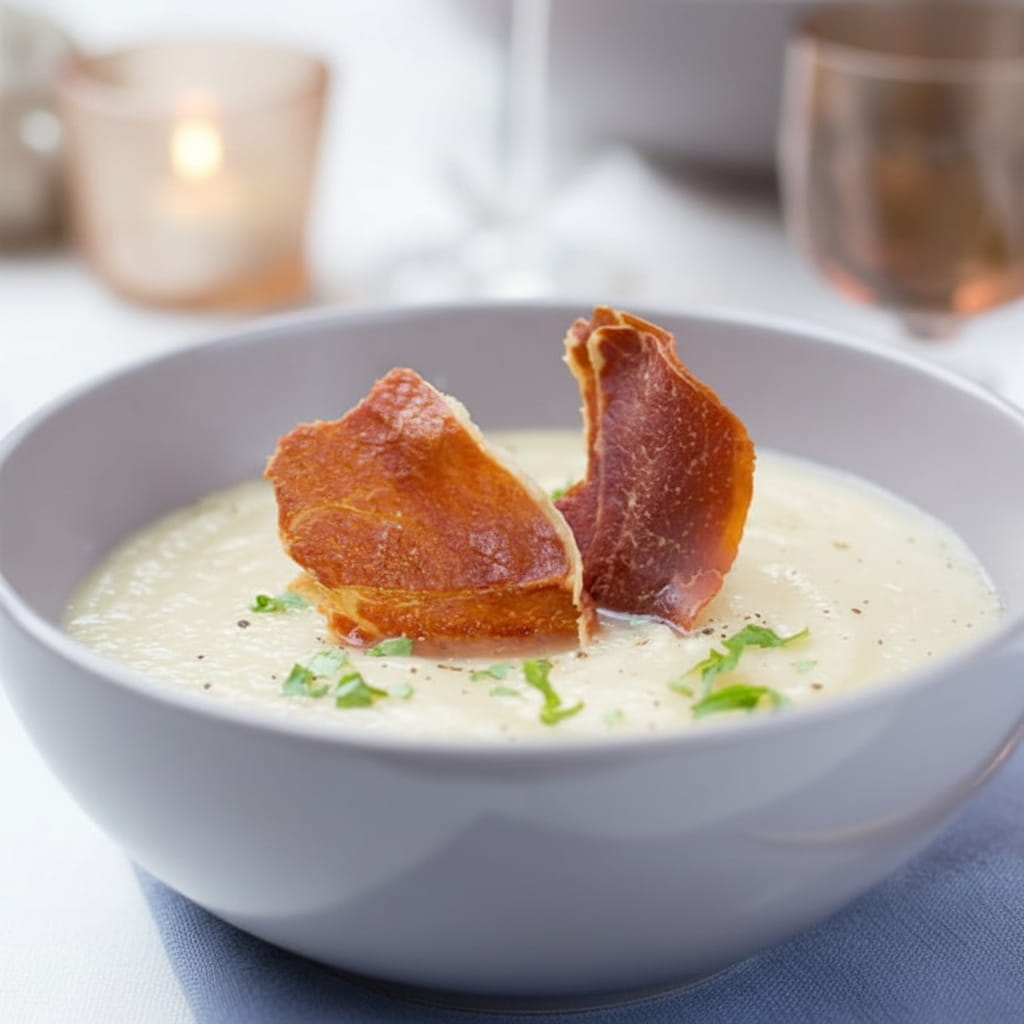 recipe image Soupe de panais au jambon Ganda