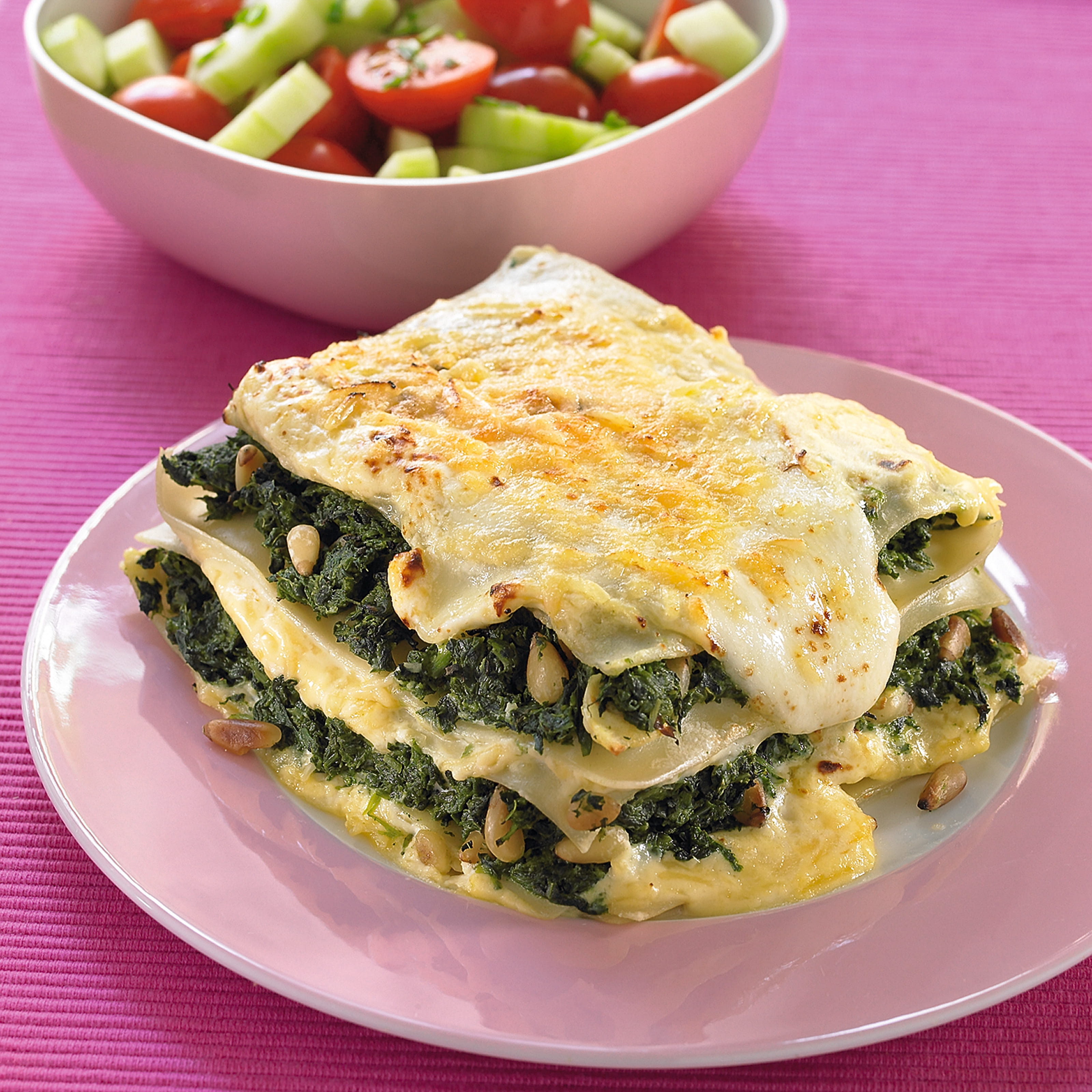 recipe image Lasagne aux épinards et aux 4 fromages
