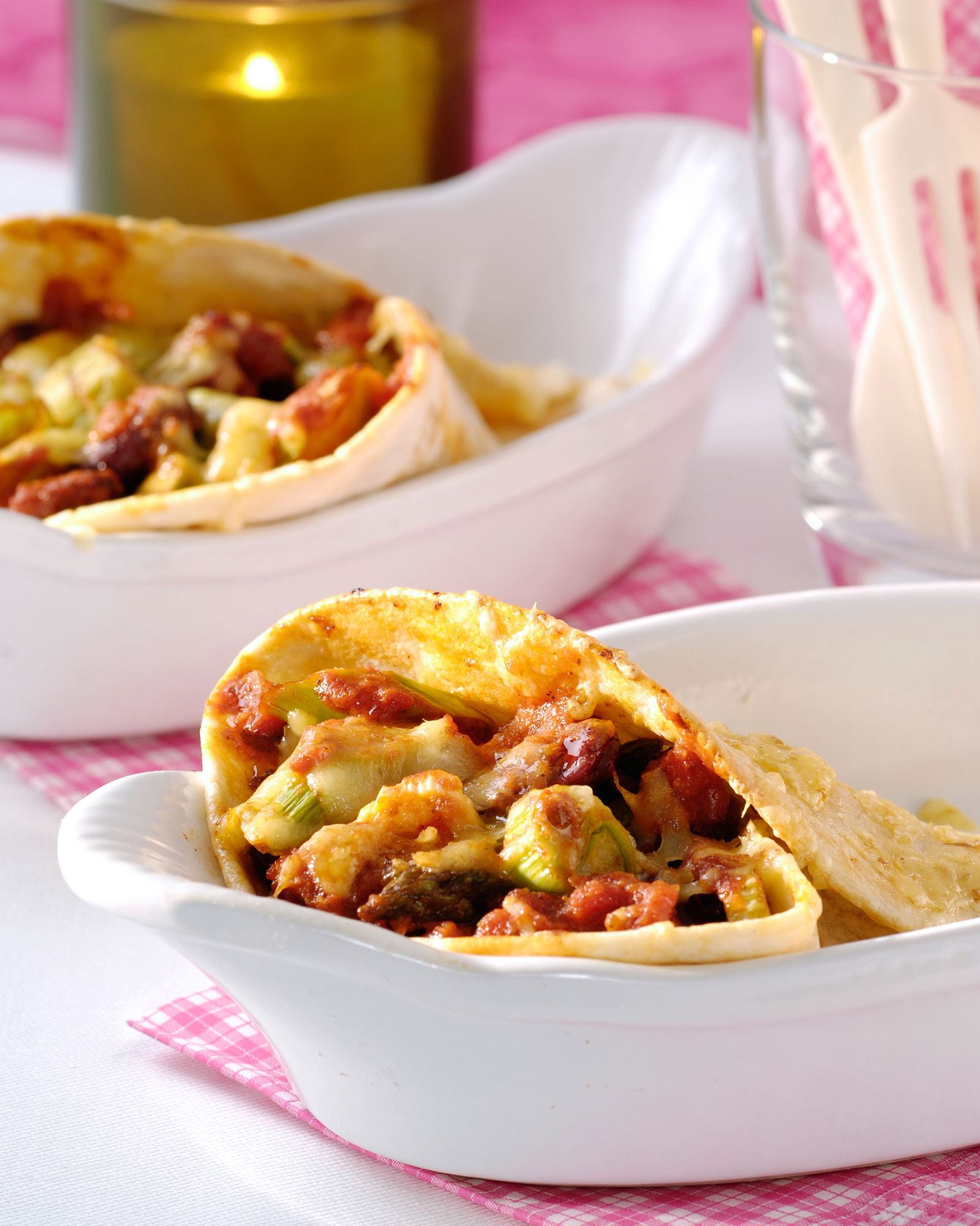 recipe image Mini tortillas au four avec chorizo et asperges vertes