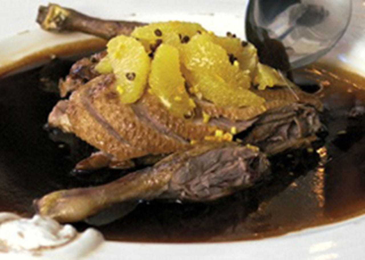 recipe image Canard au poivre de séchuan et sauce à l'orange