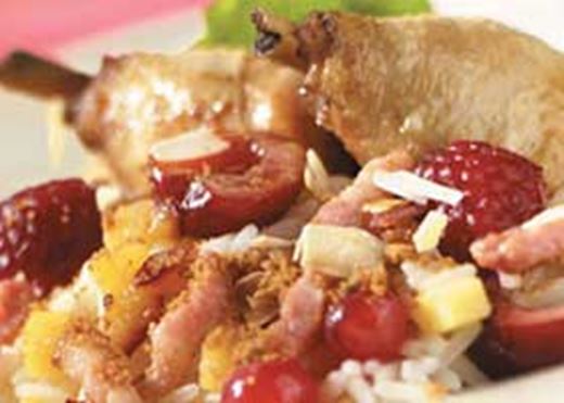 recipe image Coucou de Malines au riz et aux fruits rouges