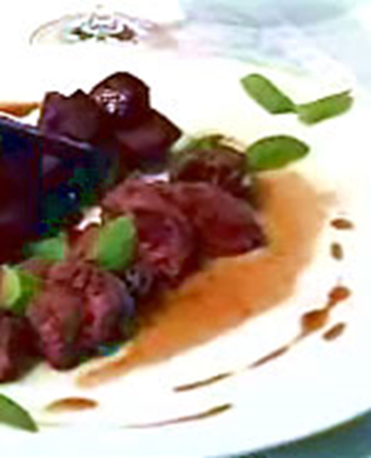 recipe image Filet de kangourou aux poires (avec vidéo)