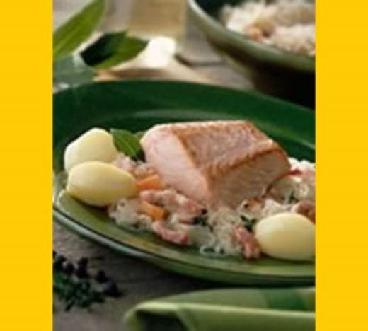 recipe image Saumon cuit avec choucroute