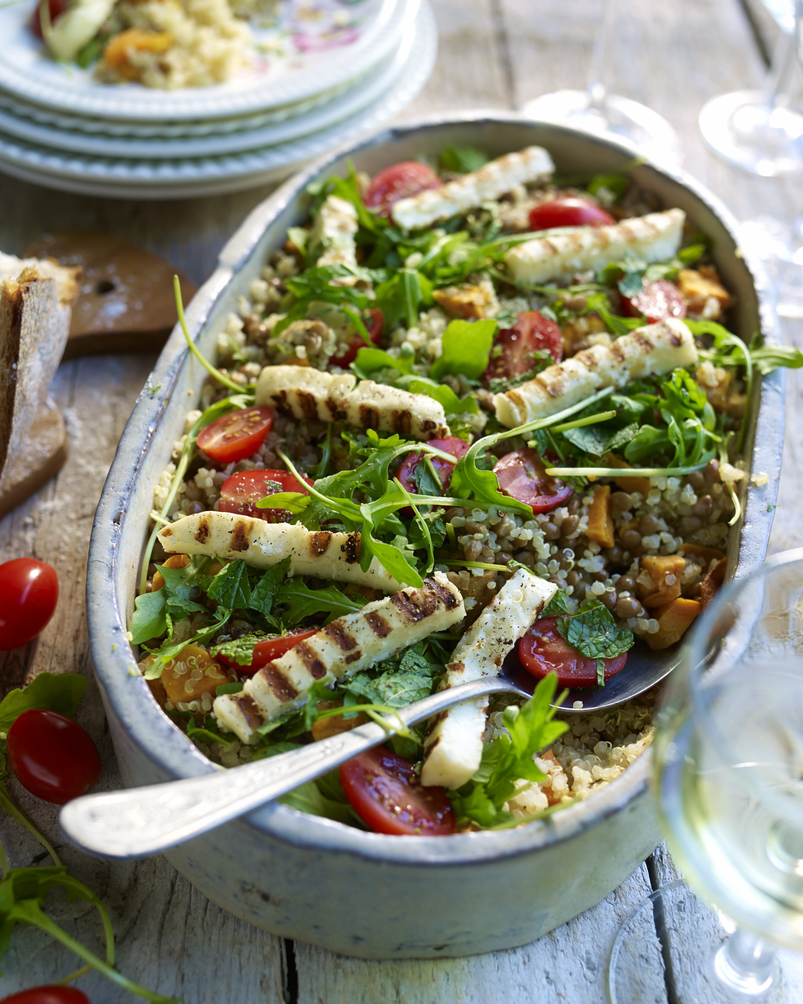 recipe image Salade de quinoa et halloumi grillé
