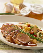 recipe image Poitrine de canard épicée avec une poêlée de légumes à l'espagnole