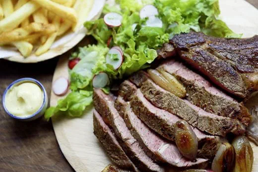 recipe image Steak Argentin, frites et mayonnaise maison