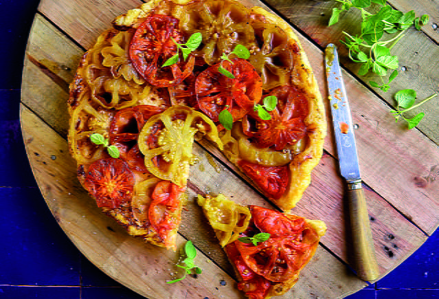 recipe image Tarte Tatin aux tomates cœur de bœuf