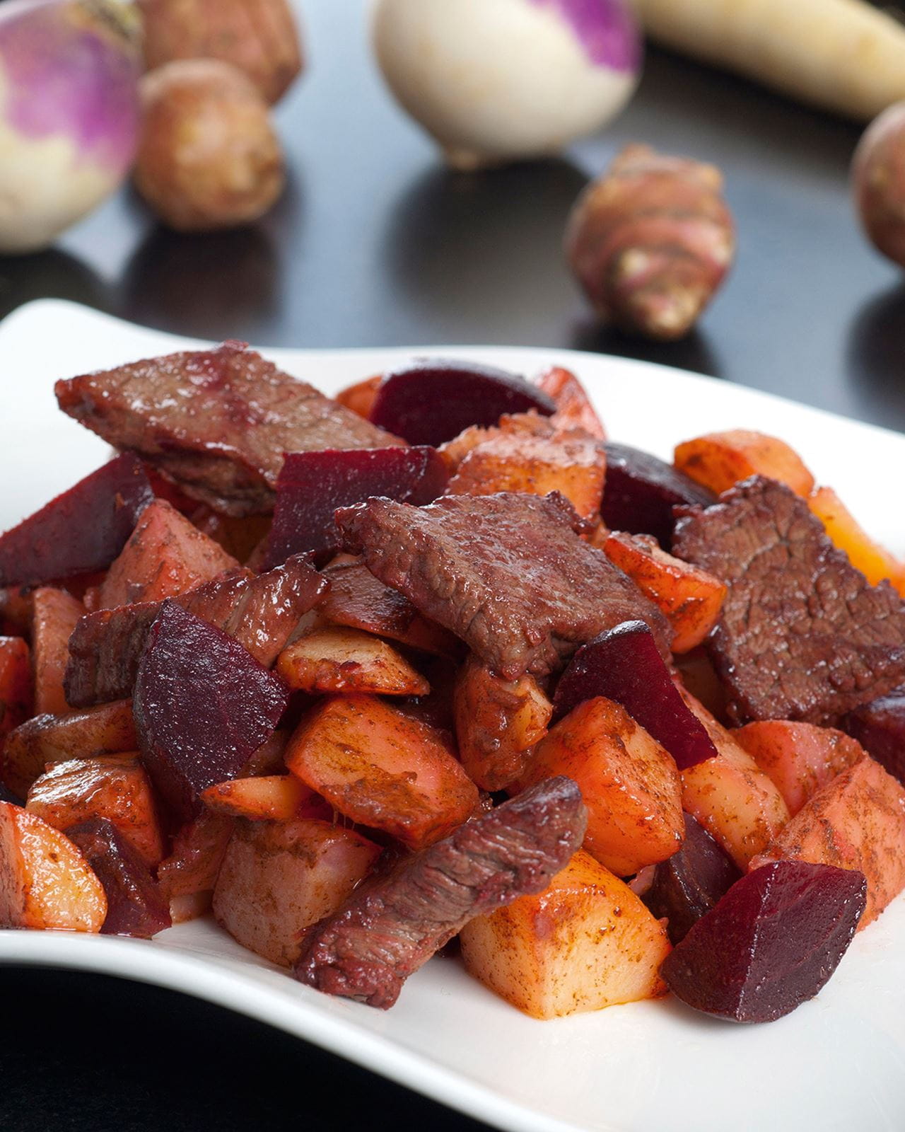 recipe image Bœuf sauté aux légumes d'automne