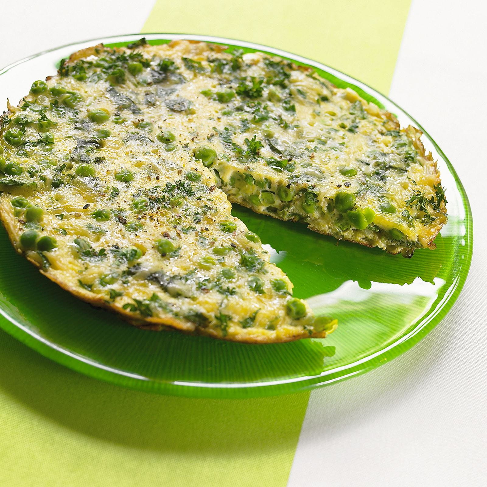 recipe image Frittata de petits pois à la menthe