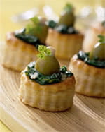 recipe image Bouchées aux épinards en branches au Gorgonzola