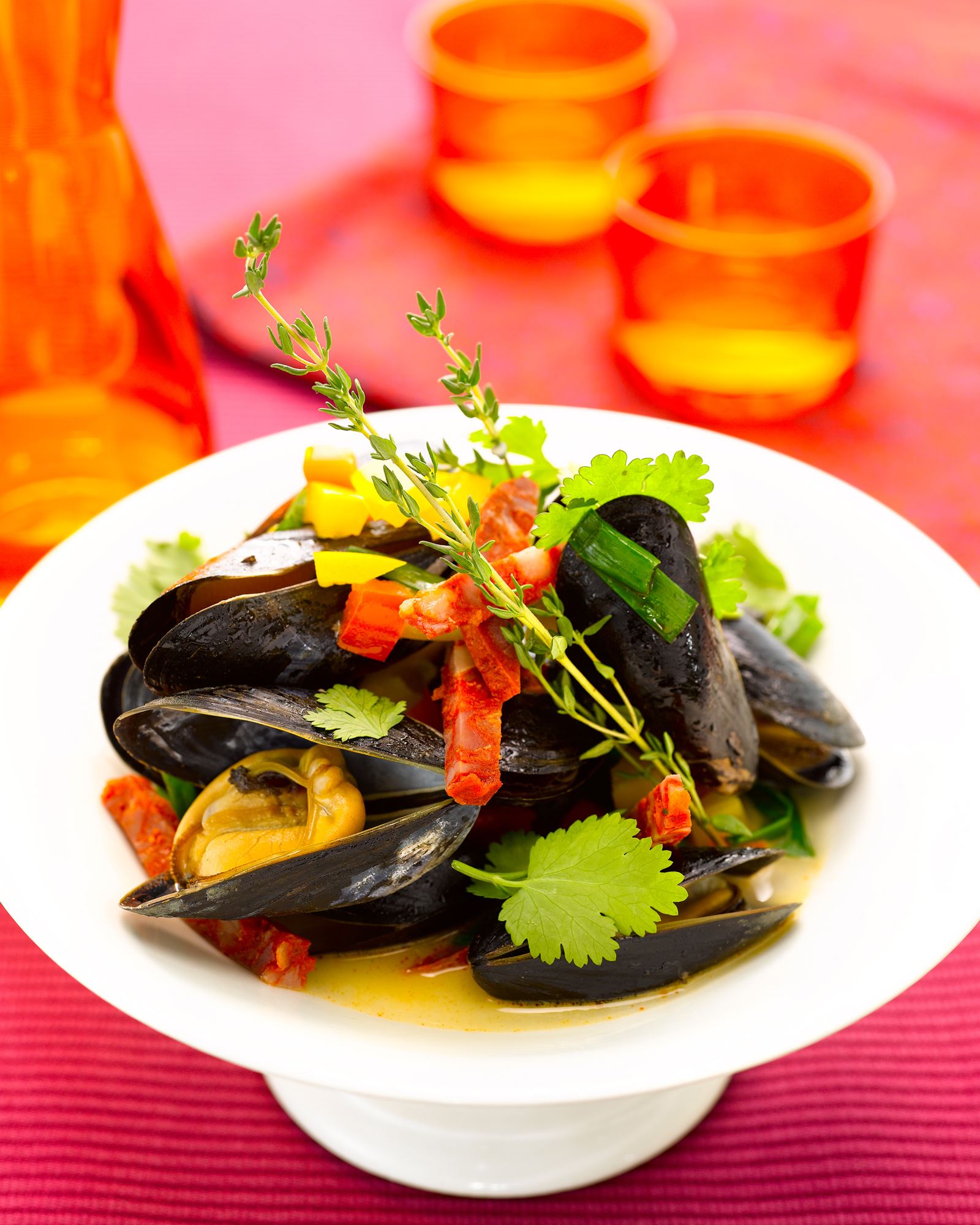 recipe image Cassolette de moules au chorizo et aux épices