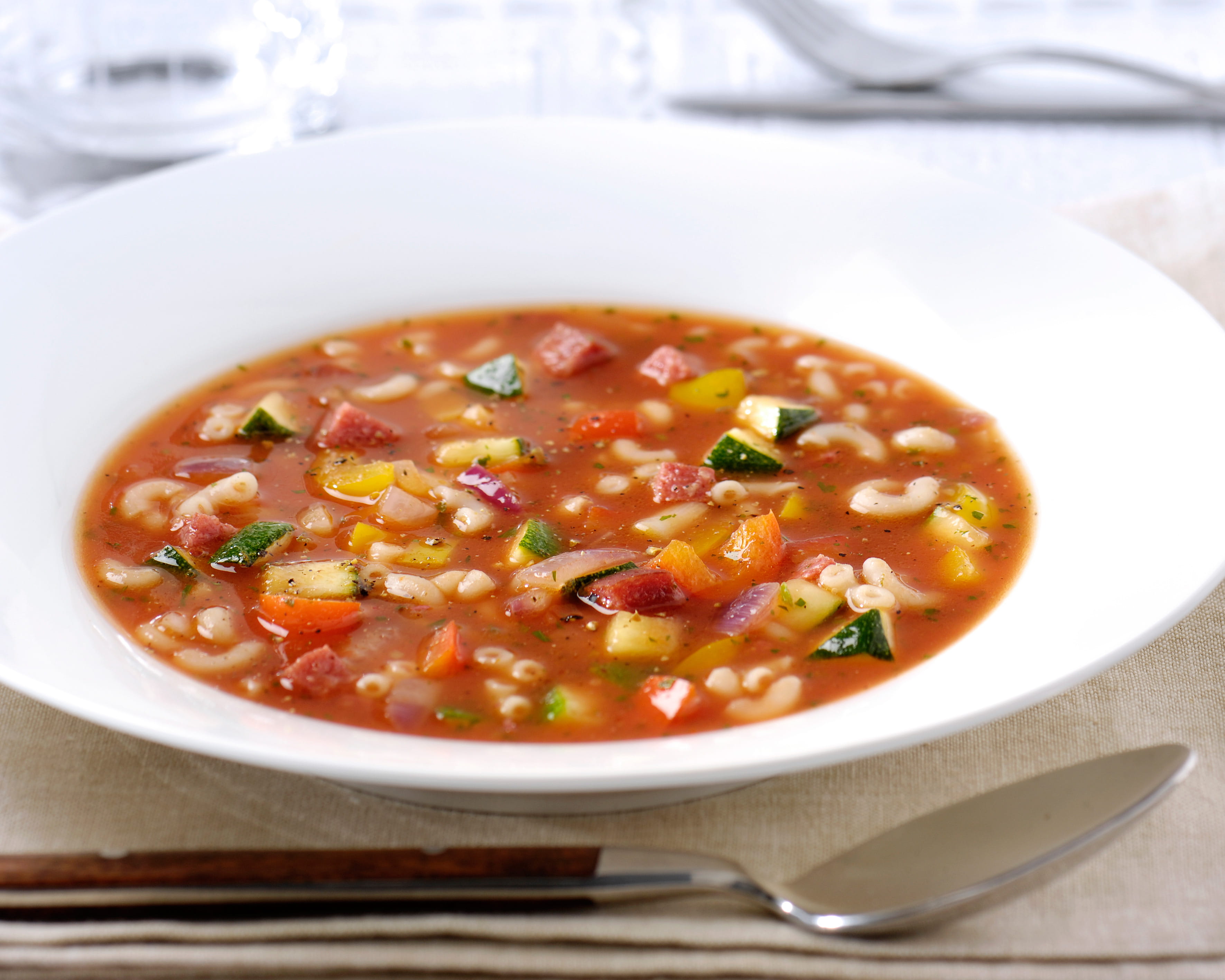 recipe image Minestrone au salami