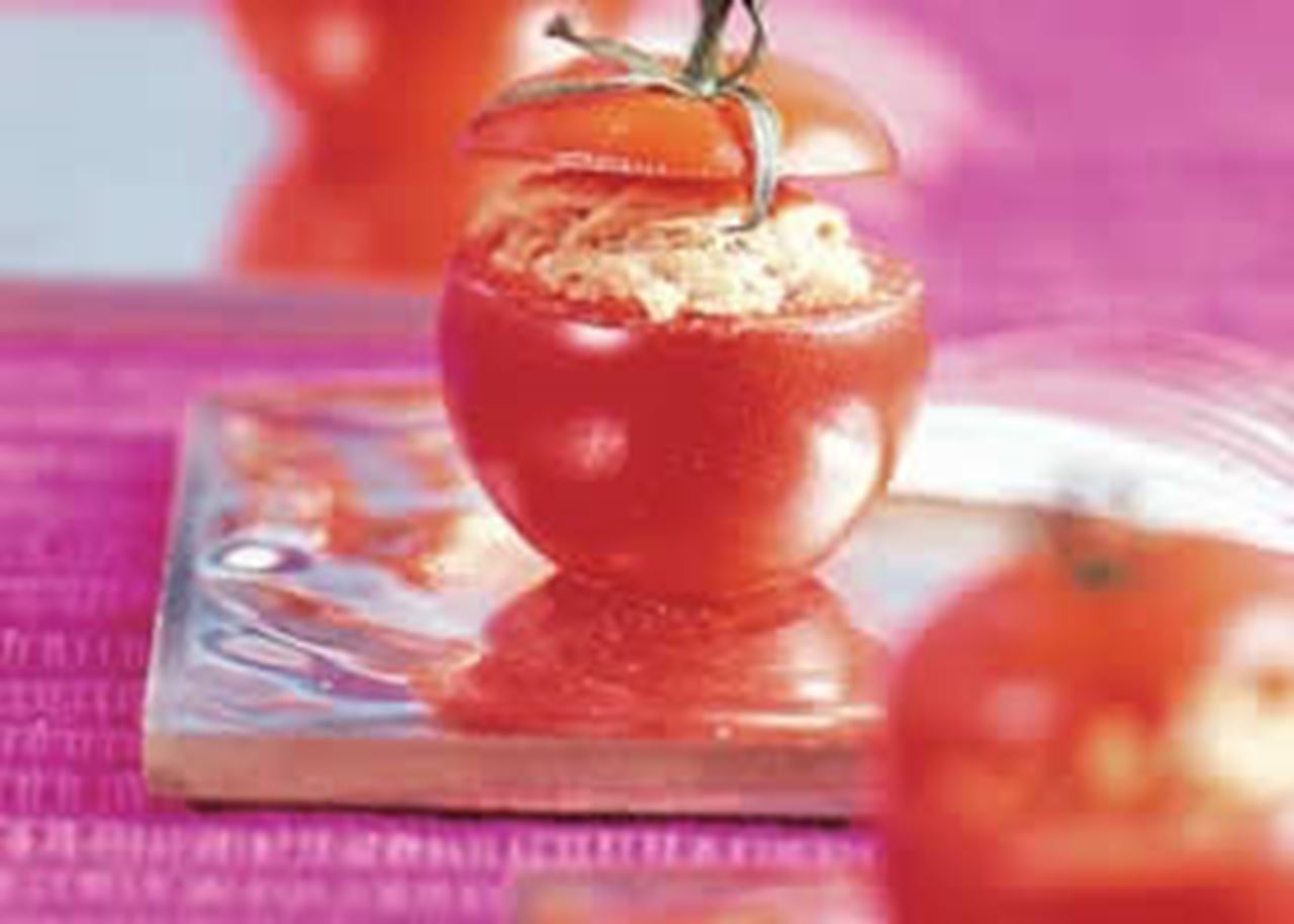 recipe image Petites tomates au thon et aux oignons rouges