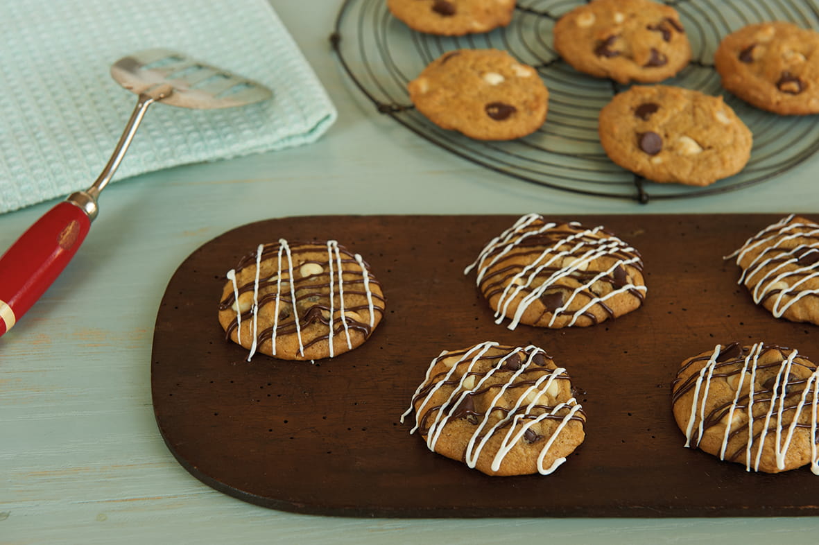 recipe image Cookies zébrés aux pépites de chocolat