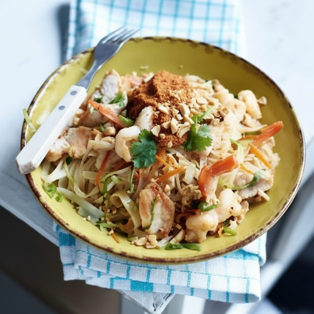 recipe image Nouilles de riz asiatiques, style pad thaï