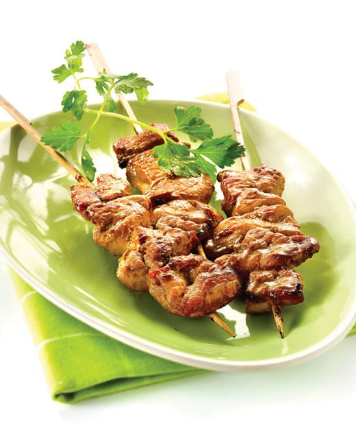 recipe image Brochettes de poulet glacées au rhum