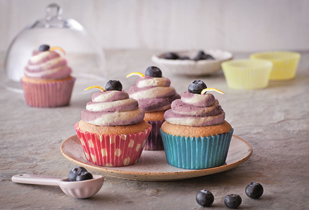 recipe image Cupcakes au citron et aux myrtille