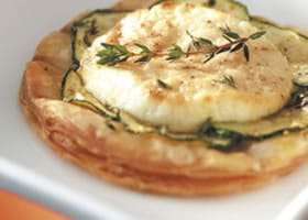 recipe image Gâteaux tièdes aux courgettes et fromage de chèvre