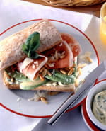 recipe image Panini au jambon fumé et mozzarella