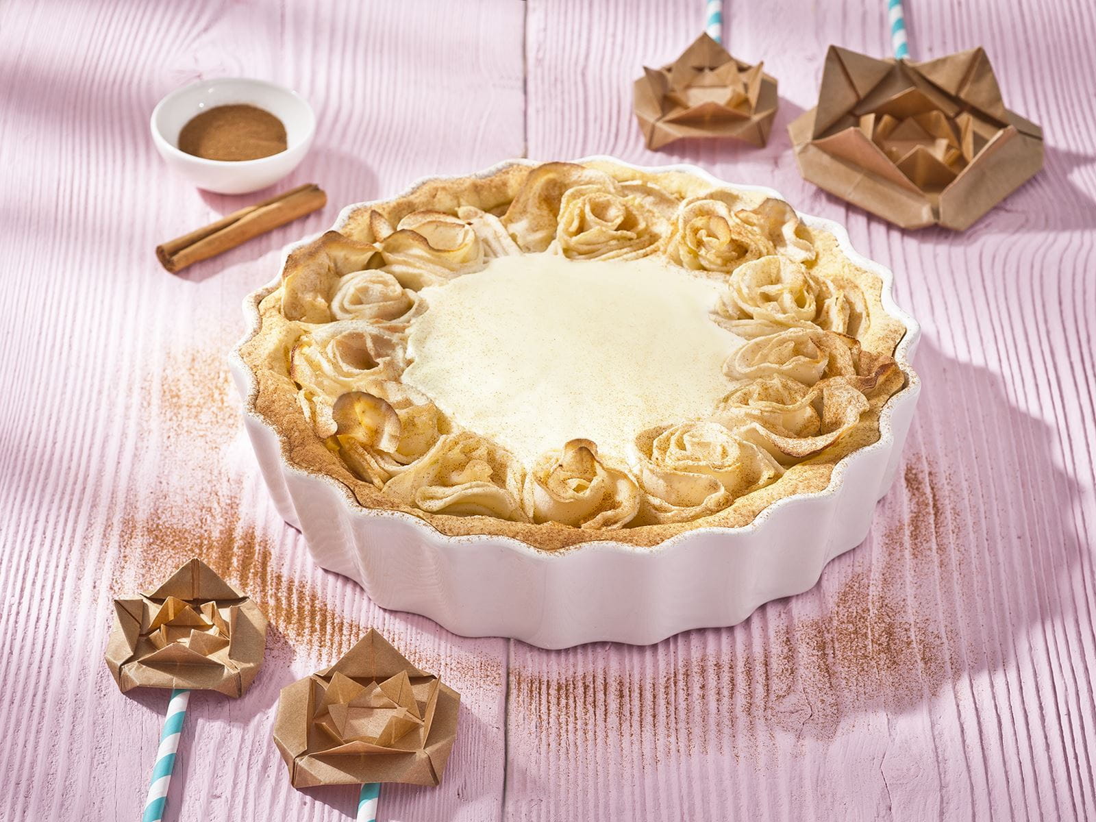 recipe image Gâteau rose aux pommes