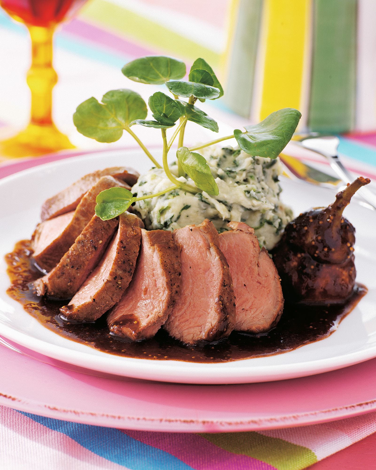 recipe image Filet d'agneau à la sauce aux figues