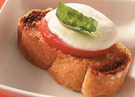 recipe image Zakouskis aux tomates et à la mozzarella