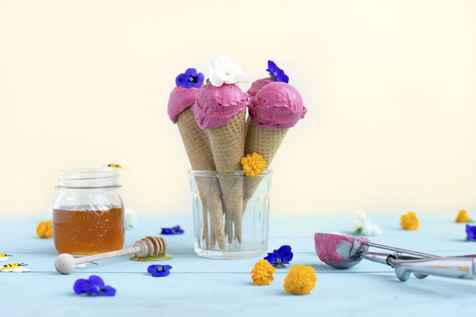 recipe image Glace à la framboise