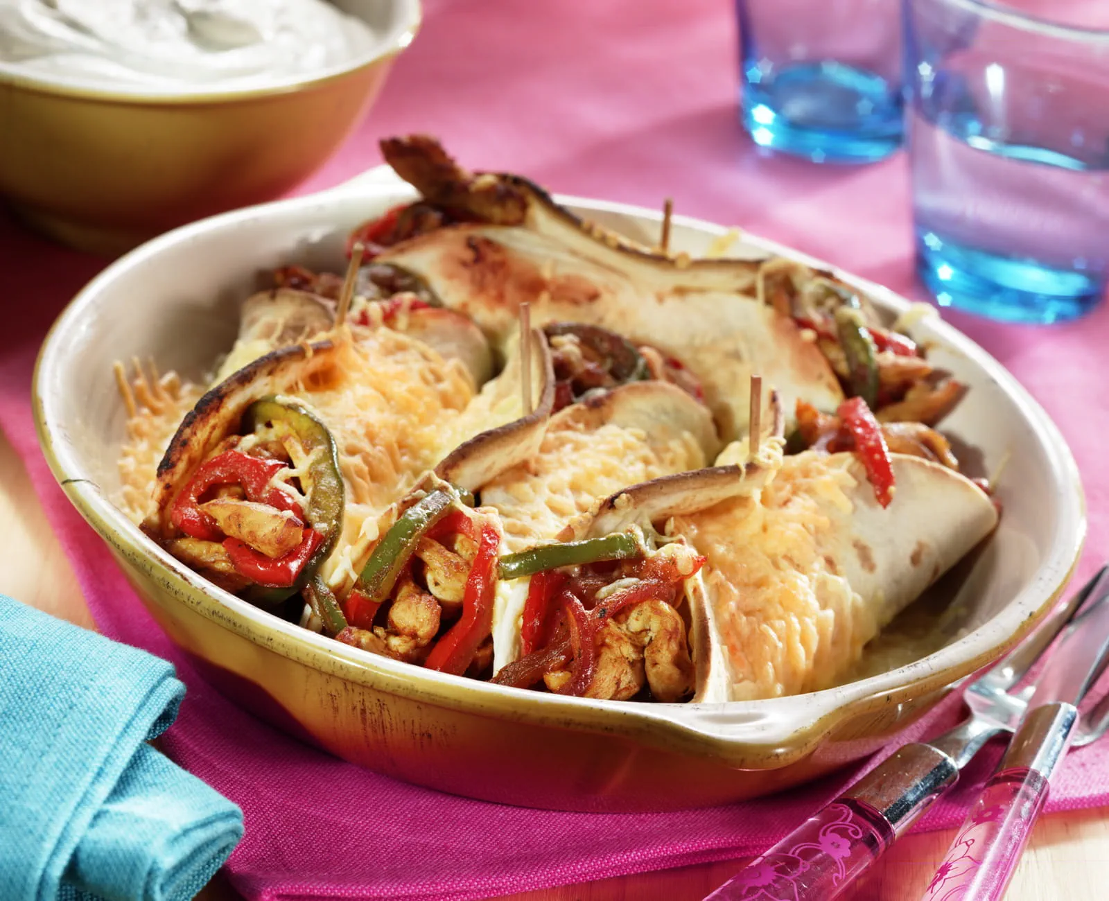 recipe image Burrito's Mexicains au four