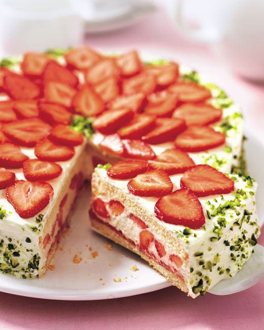 recipe image Tarte aux fraises à la crème fraîche