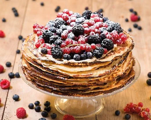 recipe image Gâteau de crêpes aux fruits rouges