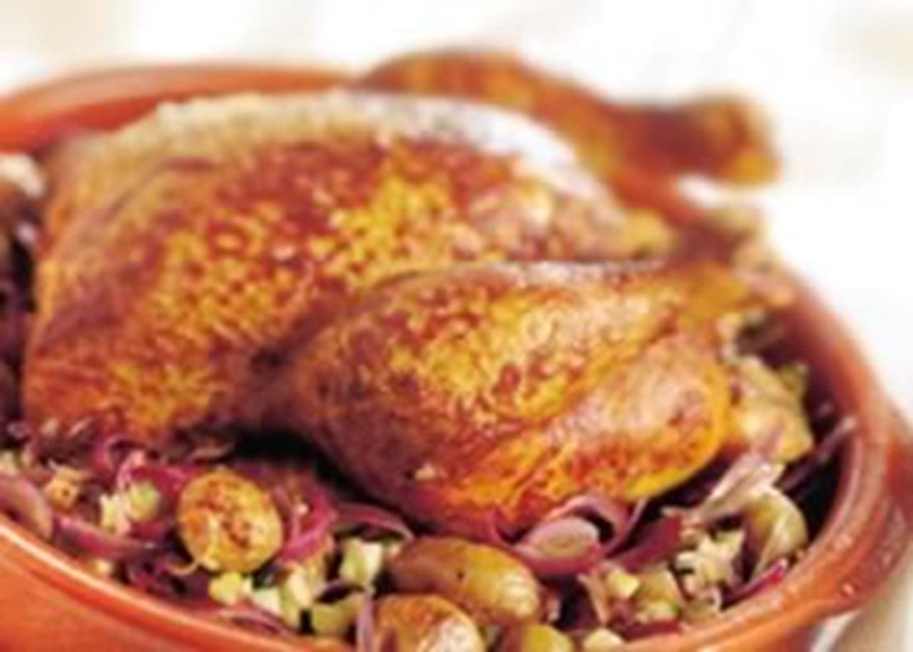 recipe image Poulet au four avec pommes de terre et courgette