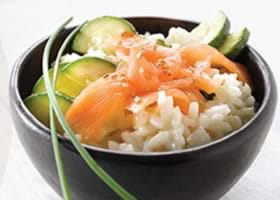 recipe image Risotto aux courgettes et au saumon fumé