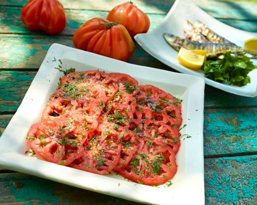 recipe image Tomates Coeur de Boeuf marinées aux sardines