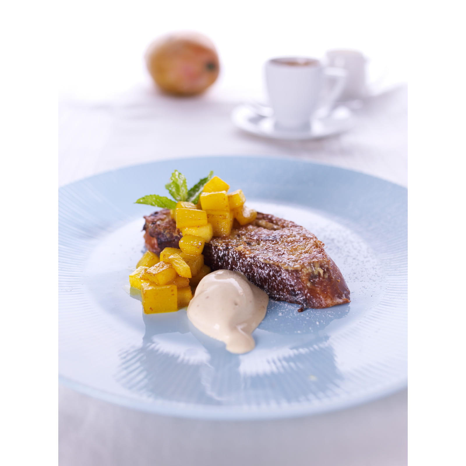 recipe image Pain perdu de cramique à la mangue