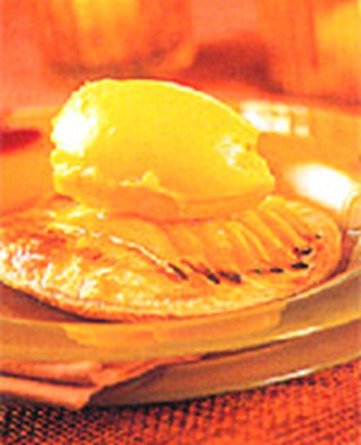 recipe image Millefeuille aux mangues et au sorbet de mangue
