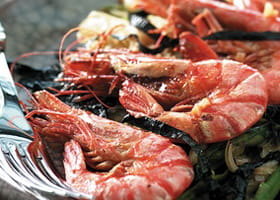 recipe image Gambas sur lit de salade au nori