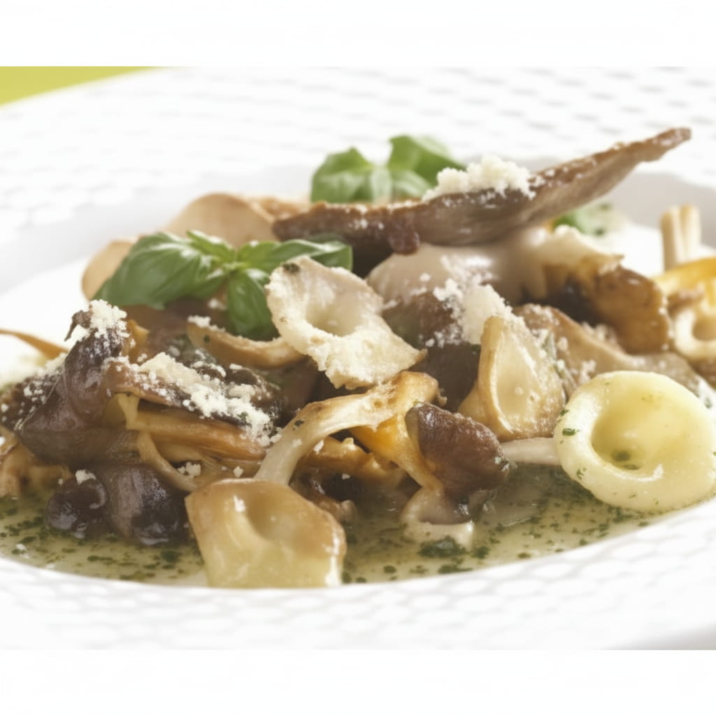 recipe image Champignons cuisinés au pesto et au fromage