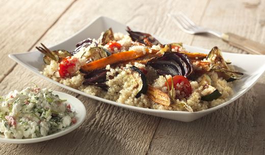 recipe image Quinoa aux légumes de printemps grillés