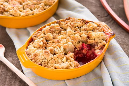 recipe image Crumble Rhubarbe-Framboise