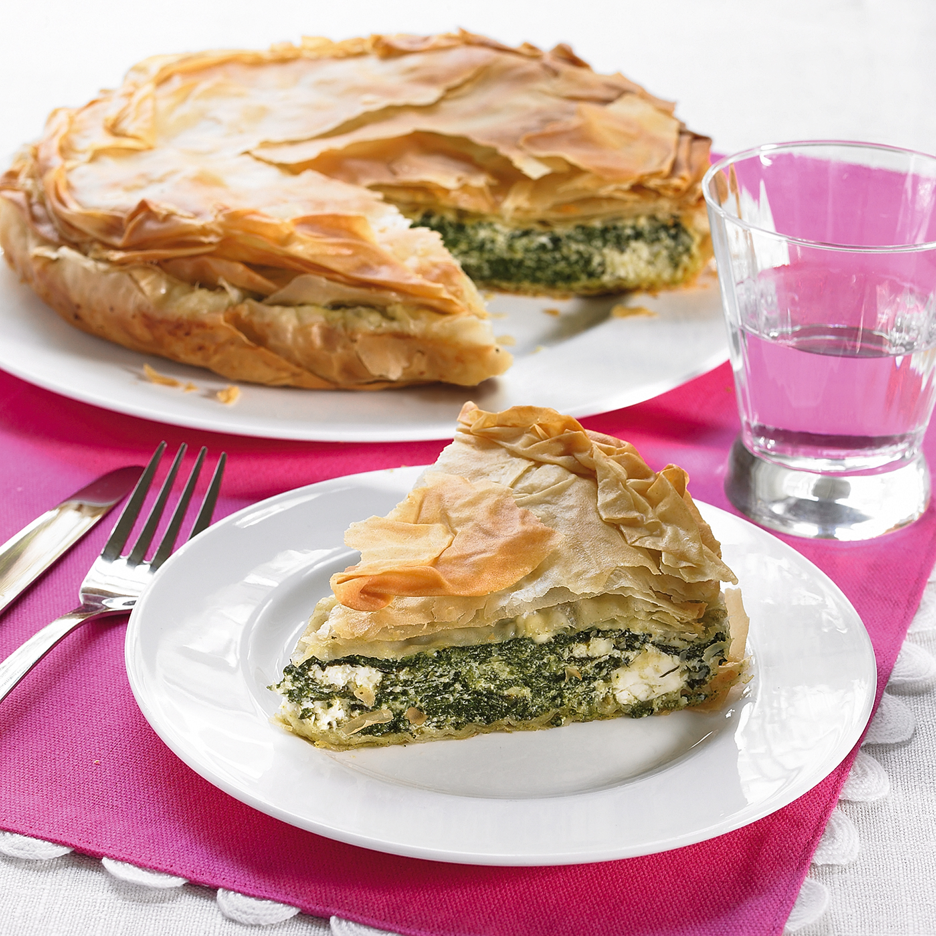 recipe image Tarte aux épinards en pâte filo