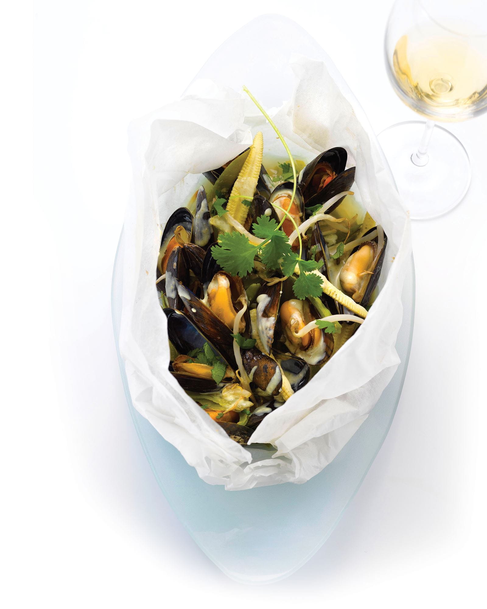 recipe image Papillotes de moules à la thaïlandaise