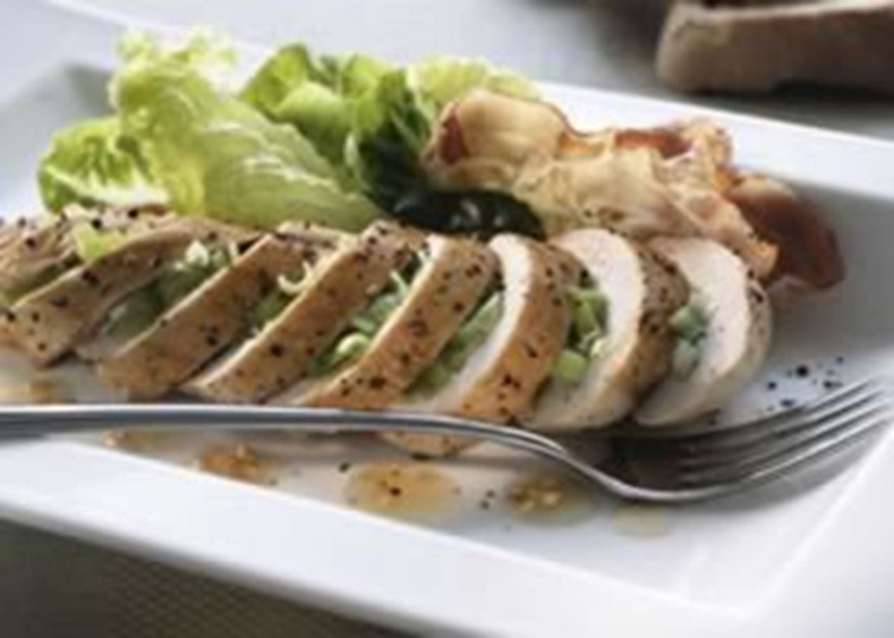 recipe image Filets de poulet farcis aux poireaux