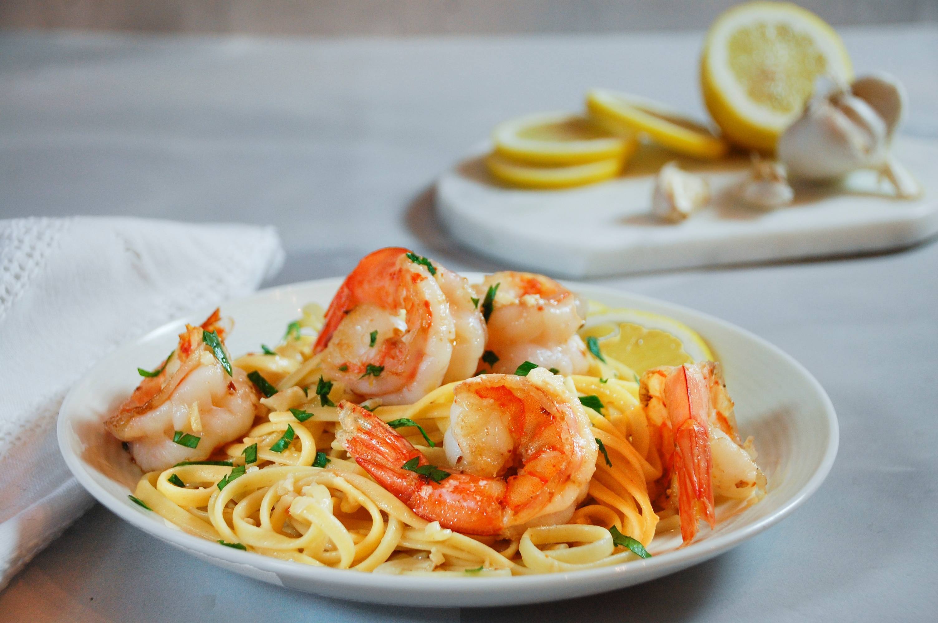 recipe image Scampi met romige kruidensaus