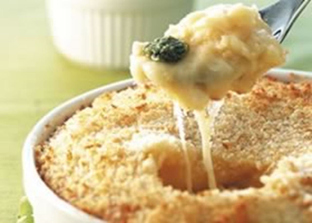 recipe image Aardappelsoufflé met mozzarella en pesto