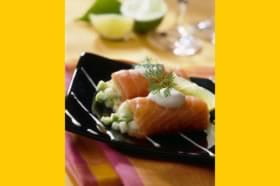 recipe image Cannelloni van gemarineerde zalm met zure appel en avocado